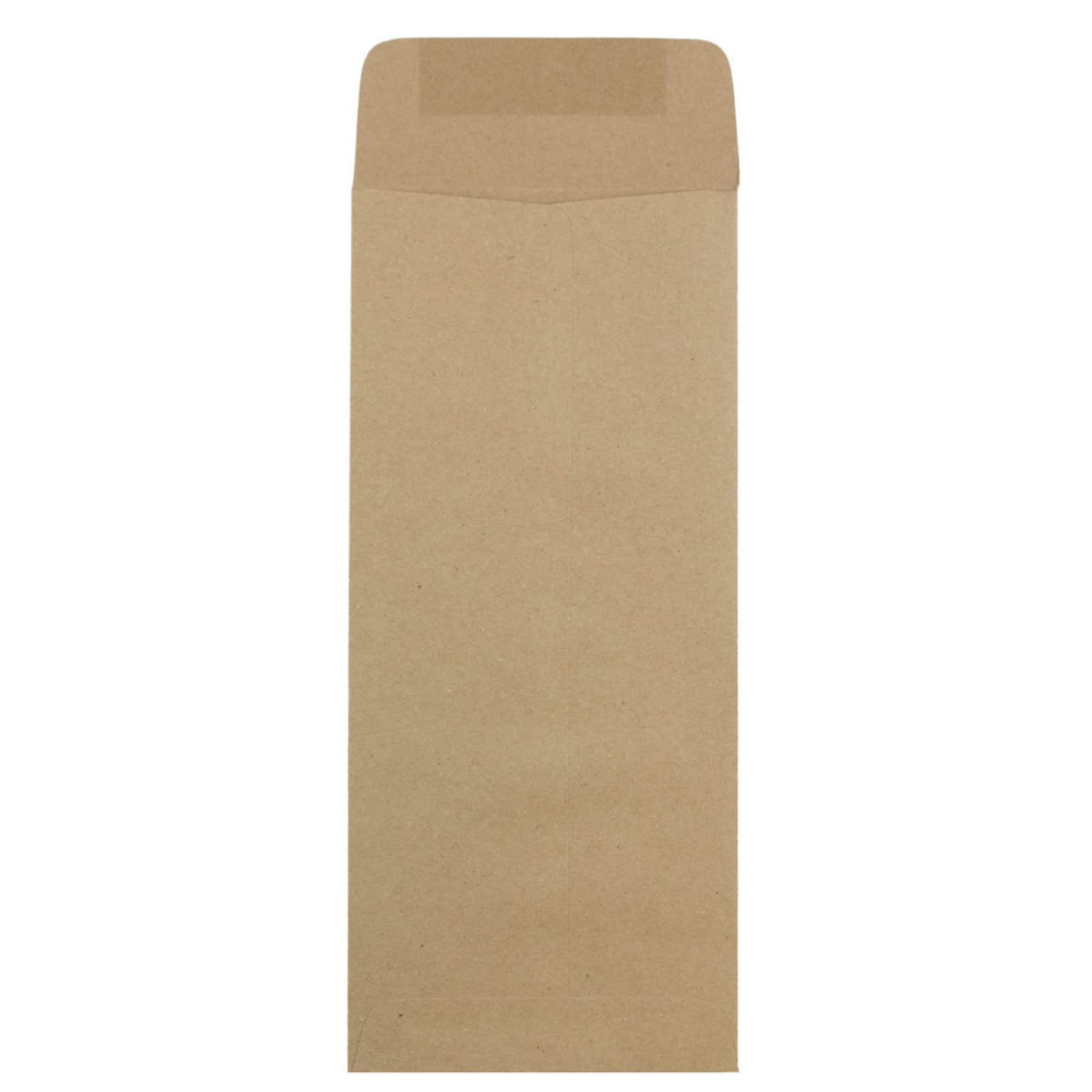 JAM Paper 5" x 11.5" Brown Kraft Paper Bag Premium Envelopes, 25ct.